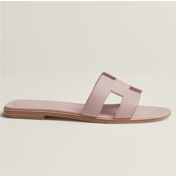 NWT Hermès Epsom Oran Sandals in Rose Porcelaine SZ 40